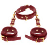 TABOOM Collier D-Ring avec Menottes de poignets Taboom Rouge